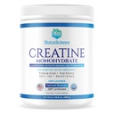 NutraScience Kreatywna jednowodny proszek z BioPerine, Wspiera Lean Muscle Growth and Recovery, 60 Służenia, 5000mg na Podawanie, Unflavored, GMP zszywane, Wegański Przyjazny, Nie GMO