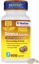GenCare Senna Laxative 600 Tabletki Senna 8, 6 mg Tabletki z naturalnymi sennozydami 124; Środki łagodzące dla zaparcia, wzdęcia, gazu i nieregularności Relief. Bezpieczny i skuteczny Generic 124; dla Senokot