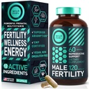 Suplementy płodności dla mężczyzn Witamina prenatalna - Maca Root, Ashwagandha, Cynk, Plus Naturals - Poczęcie dla niego mężczyzn Witaminy płodności i męski suplementy wsparcia płodności - 120 Czapki na 2 miesiące