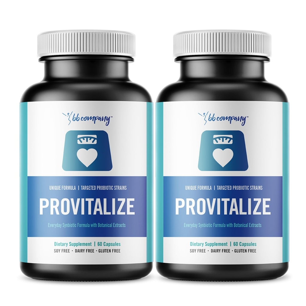 BB Company Provitalize 124; Probiotyki dla kobiet, Menopauza 124; Wspólne wsparcie, Sexy Krzywe pośrednie, Digestive Health, Menopauza Bloat 124; Kurkumina Turmerowa Moringa 124; Opakowanie Vary 124; 2 Opakowanie