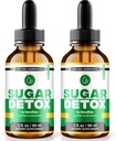 NutraRize (2 Pack) Sugar Detox Drops, SugarDetox Drops, 21- Day Sugar Detox Challenge, All- Natural Liquid Cleanse dla początkujących, Premium Blood Formula Gotas Recenzje (60 Sług)