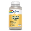 Solaray Wapnia Citrate 1000mg - Chelated Calcium Supplement - Wspiera wytrzymałość kości i zdrowe zęby - Łatwe w trawieniu - 60- Day Guarantee, Vegan - 60 Servings, 240 VegCaps