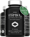 Witamina K2 Kapsułki 100 μg - Witamina K Complex MK- 7 & MK- 4- 60 Kapsułki - VIT K2 2 w 1 Formuła suplement o wysokiej wytrzymałości MK7 MK4 - Made in USA - Vegan & Non-GMO