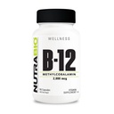 NutraBio Metylu B- 12 Suplement witaminy, 2000mcg - Promotes Cellular Health and Wellness, 90 Kapsułki roślinne