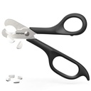 AUVON Scissors- Shaped Pill Cutter, Sharp Blade Pill Splitter dla łatwego podziału większości 5-15 mm witaminy, tabletki i leki w połowie