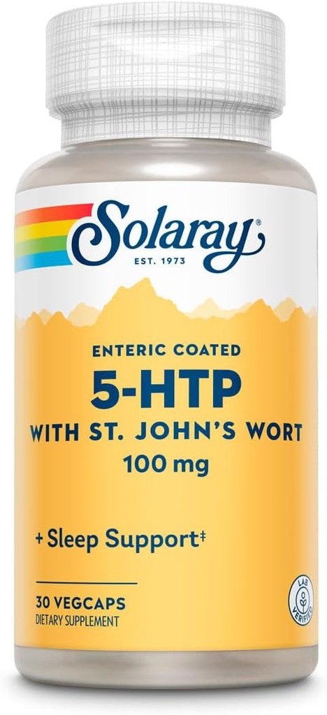 SOLARAY 5- HTP Plus ziele dziurawca zwyczajnego - 30 kapsułki powlekane - 100 mg - 30