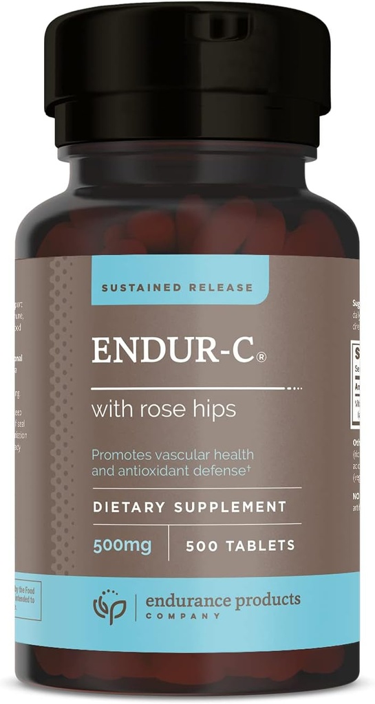 ENDUR- C z Rose Hips Trwałe uwalnianie Witamina C 500mg 500 Tabs
