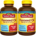 Nature Made Flaxseed Oil 1000 mg, Suplement diety do wsparcia zdrowia serca, 180 Softgels (Opakowanie 2)
