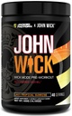 Jacked Factory X John Wick - Wick Mode Pre Workout Powder - Intensywna energia, Battle- Ready Focus, Niepowstrzymane zaangażowanie i Sheer Will - 40 Sług, Ostatni tropikalny wschód słońca