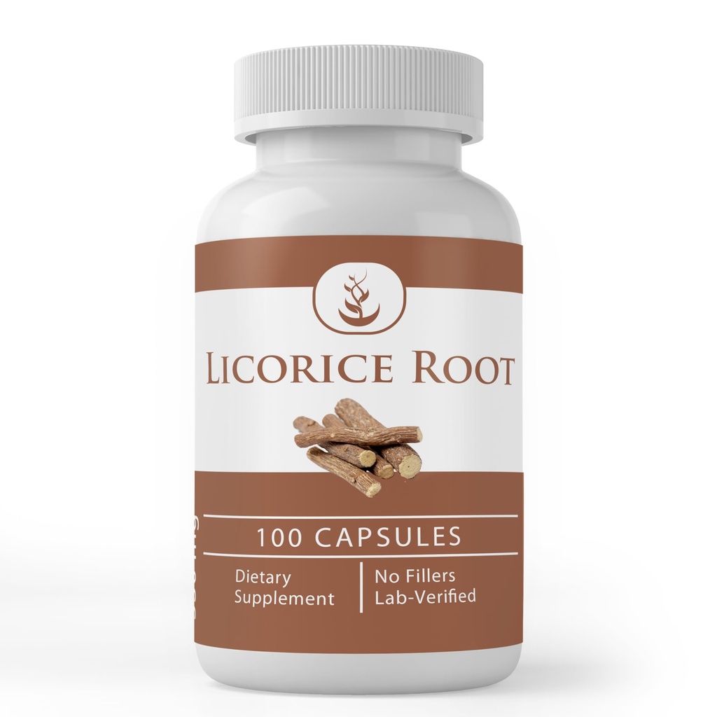Ekstrakt Licorice Root Extract (100 kapsułek) Zawsze czysty, bez dodatków lub wypełniaczy, Laboratorium zweryfikowane