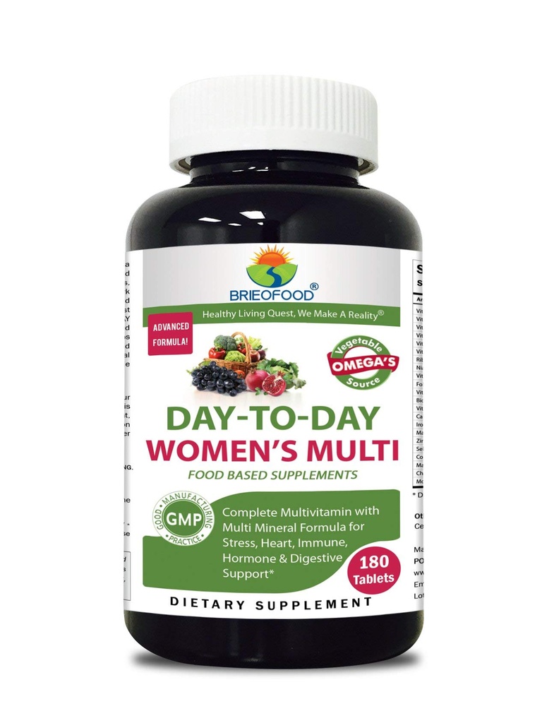Briofood, Day- to- Day Food Based Women 's Multi (180 Tablets) with Vegetable Source Omegas