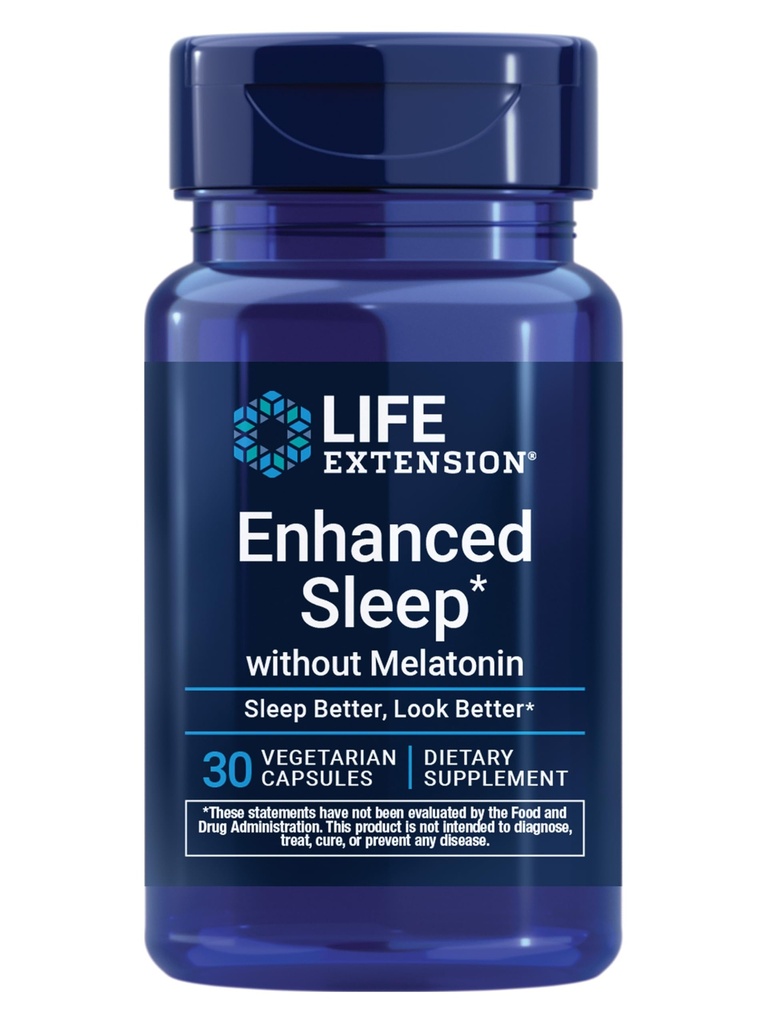 Rozszerzenie życia Ulepszony sen bez melatoniny, ashwagandha, amla, Casein Peptydy mleka, Melatonin - Bezpłatne Suplement do Sleep & Stress Support, Gluten- Free, Non-GMO, Wegetarianin, 30 Kapsułki