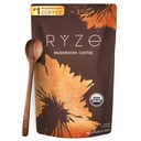 RYZE Grzyb SUPERFOODS Kawa USDA Organic z 6 Grzyby Adaptogenetic i MCT Oil, USA Grown Instant Coffee dla lepszej energii, Focus, Trawienie, Immunitet z Lwy Mane & Turcja Ogon, 30 porcji