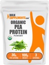 BulkSupplements.com Organic Pea Protein Powder - Plant Based & Vegan Protein Powder - Unflavored & Gluten Free, 30g per Serving, 100g (3.5 oz) (Opakowanie po 1)
