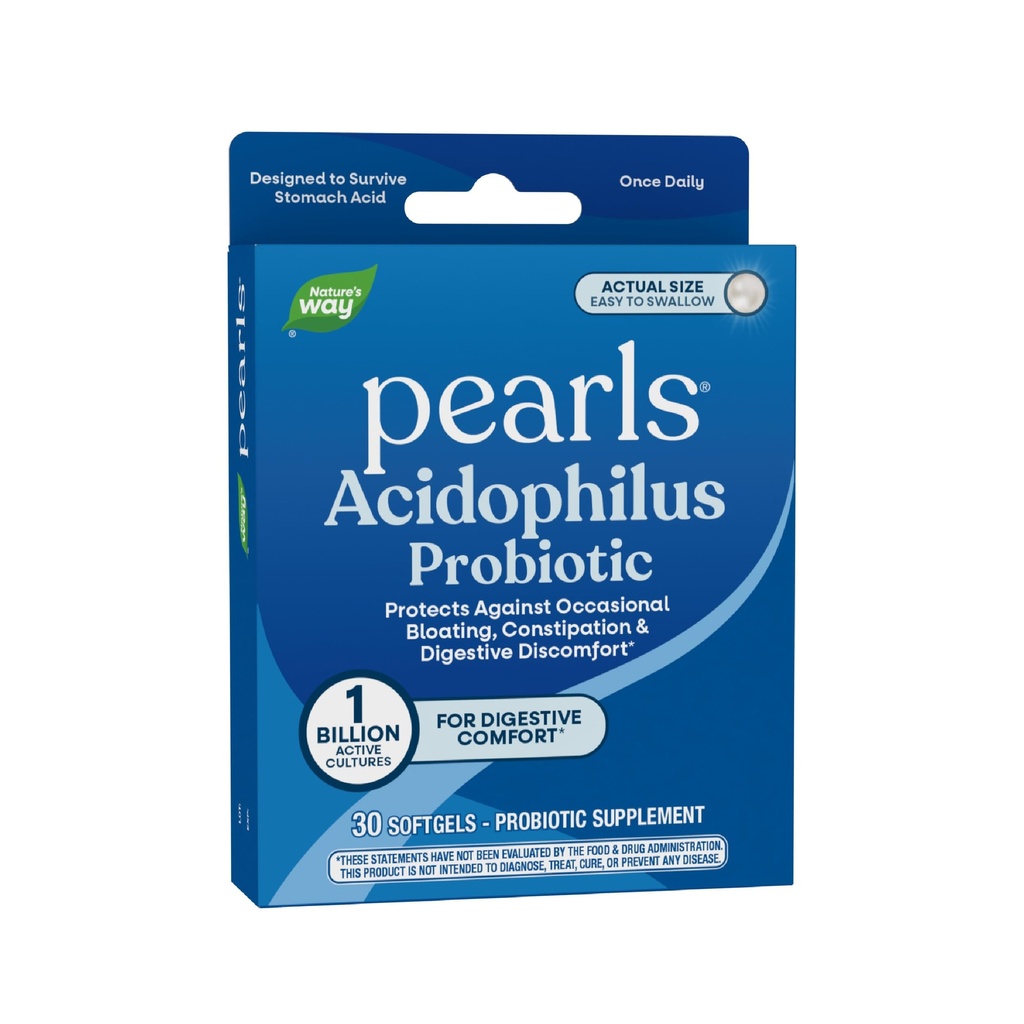 Nature 's Way Acidophilus Probiotic Perły, Popiera Digestive Balance & Gut Health, Redukuje sporadyczne zaparcia i wzdęcia *, 1 Miliard Kultur, 30 Softgels