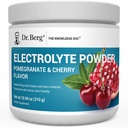 Dr Berg Zero Sugar Hydration Keto Electrolyte Powder - Wzmocniony w / 1000 mg potasu i Real Pink Himalayan Salt (NIE Salt Stołowy) - Pomegranat i Cherry Hydration Drink Supplement - 50 Słupki