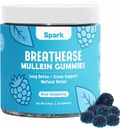 Mullein Gummies for Lungs - Gummies Lung Detox - Codzienne wsparcie dla zdrowia układu oddechowego - Czystość dla palaczy - Alergia, Sinus i Mucus Relief - Ekstrakt Mullein Leaf dla płuc