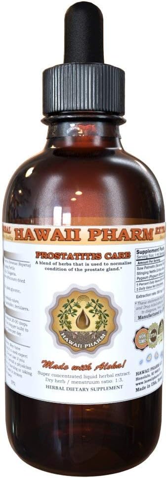 HawajPharm Prostate Support Dietary Supplement: Pygeum (Pygeum Africanum) Bark, Saw Palmetto (Serenoa Repens) Berry, Stinging Nettle (Urtica Dioica) Liść Tincture (Alcohol- based Liquid Extract) 2 oz