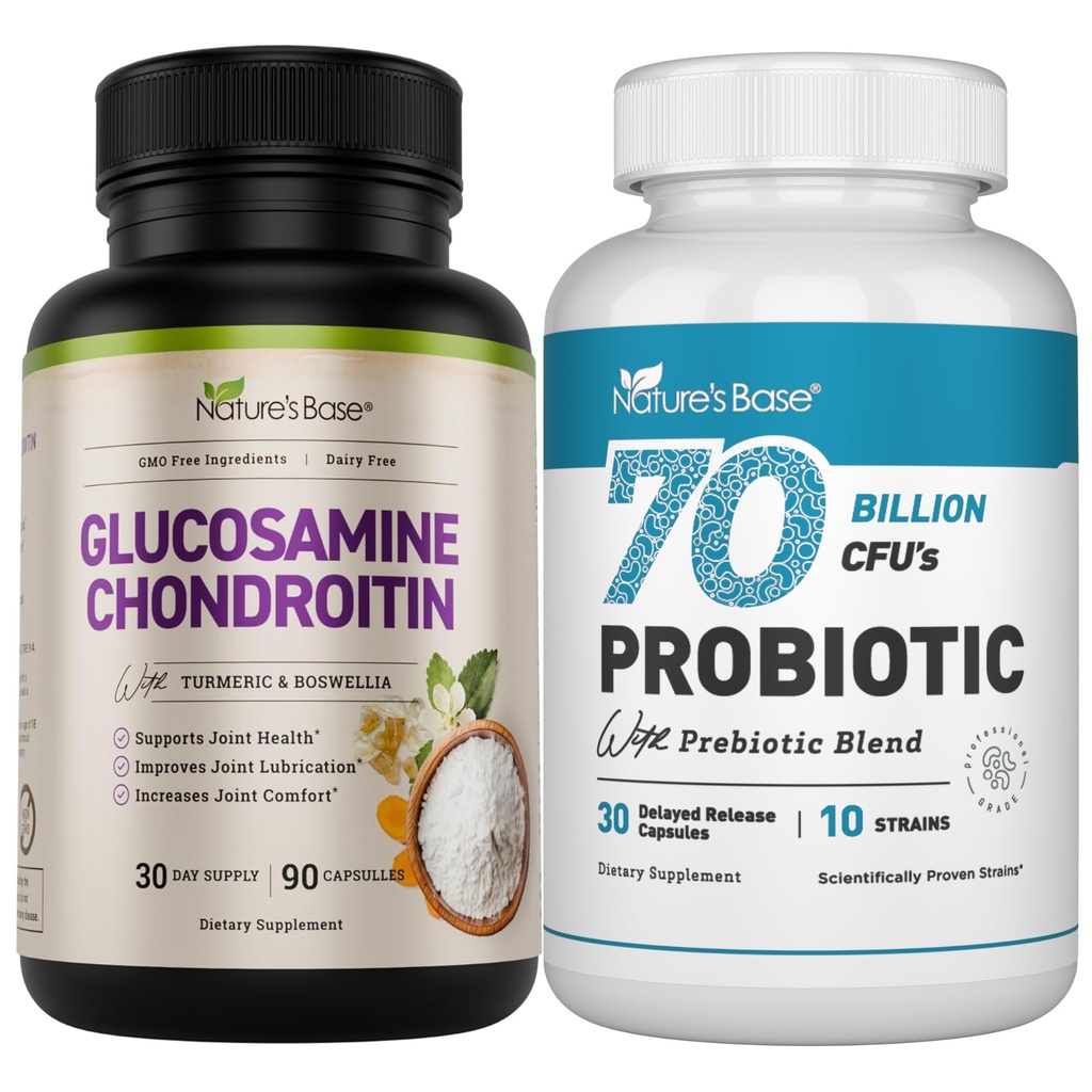 Natural 's Base Glukozamina Chondroitin + Probiotyka 70 Miliard CFU