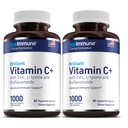 Witamina C 1000mg Complex z L- Lysine 500mg, Glukonian cynku 12mg, Bioflavonoids 300mg. Doktor Sstearynian magnezu Free Supplements for Healthy Immune System Support. Dwa butelki. (2)