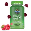 Ogród Witamina Kod Wapnia Magnezu Gummie z D3 & K2, Wspiera zdrowie kości i wytrzymałość kości + Prebiotyki i Probiotyki do wsparcia diety, Non-GMO, Gluten- Free, 60 Malina Gummies