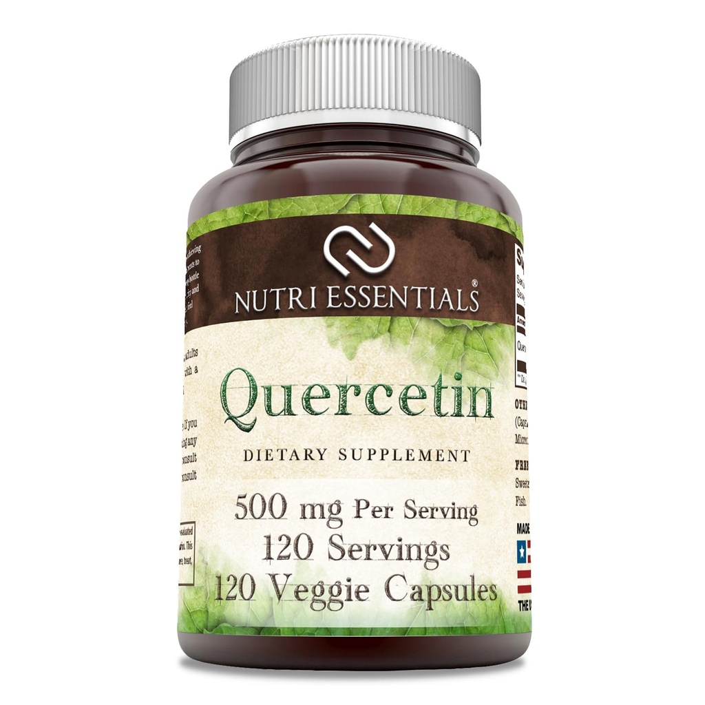 Quercetin 500 mg 120 Veggie Suplement kapsułki DEV124; Non- GMO DEV124; Gluten Free EV124; Made in USA