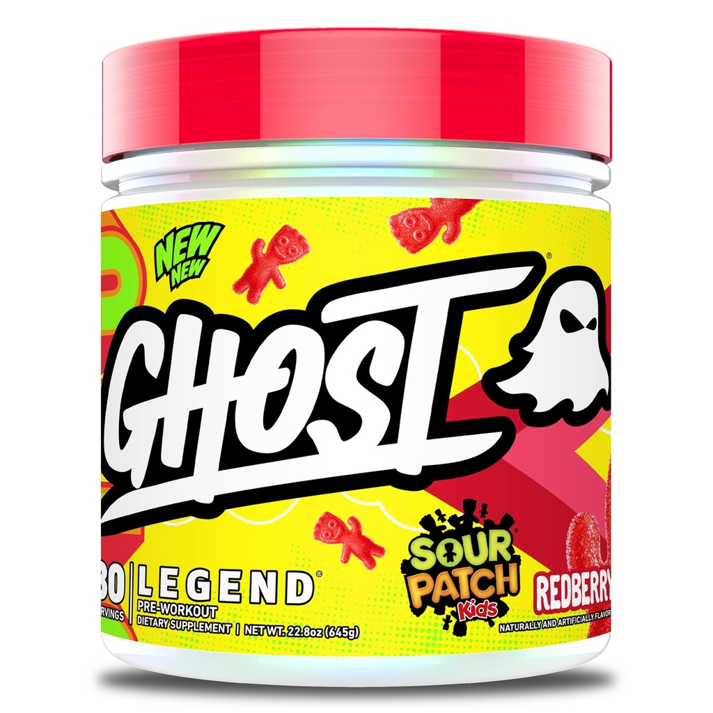 GHOST Legend Pre- Workout Powder, SPK Redberry - 30 Służenia - Pre- Trening dla mężczyzn i kobiet z choliną, L- Citruline, & Beta Alanine for Energy & Focus