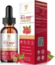 Lukaree Witamina B12 Podjęzykowe krople Wegan B12 Witaminy Liquid- Full Spectrum- Methylcobalamina, Adenosyl & Hydroxy B12, for Energy, Focus, Mood & Immune Support- 2 Month Supply, 2 fl oz
