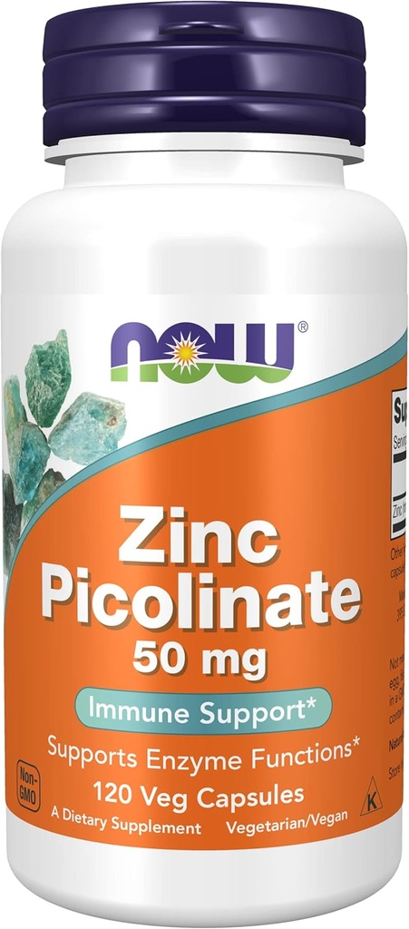 Teraz żywność Pikolinian cynku, 120 kapsli 50mg (2- Pack)