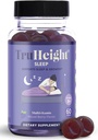 TruHeight Sleep Gummies - Dzieci i nastolatki Natural Sleep Aid for Maximum Growth - Zalecane pediatryczne - Dzieci Melatonin Gummy - Melatonina, Ashwagandha, L Theanine, Lemon Balm, Wiek 4 +, Mieszany aromat jagodowy