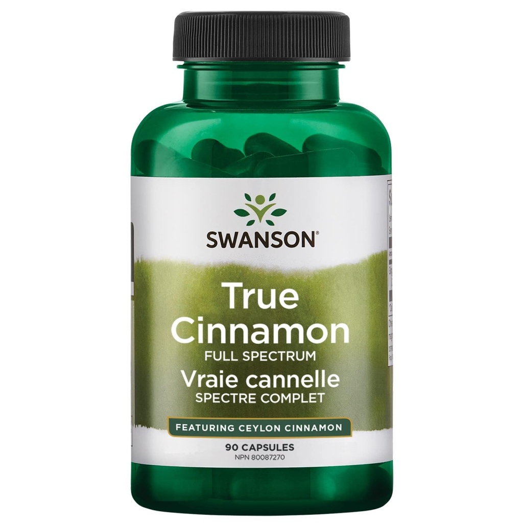 Swanson Full Spectrum True Cinnamon - Herbal Supplement - (120 kapsułki, 300 mg każdy)