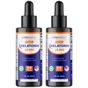 Vitamatic 2- Pack Melatonina 20mg Krople płynne - 2 fl oz (59 ml) Każdy - Natural Berry Flavor - Nie-GMO, Suplement wegetariański dla dorosłych