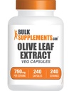 BulkSupplements.com Olive Leaf Extract Kapsułki - Olive Leaf Supplement, Olive Leaf Kapsułki - Wsparcie immunologiczne, Gluten Free, 1 Kapsułka na Serving, 240 Kapsułki Veg (Opakowanie po 1)