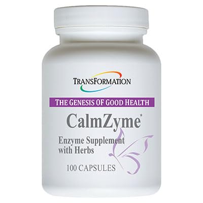 Transformacja Genesis of Good Health Enzymes Suplement CalmZyme z Enzymy & Mieszanka ziołowa, Maksymalizacja trawienia składników odżywczych, Produkcja energii i pomocy w immunologicznym wsparcia, 100 Kapsułki
