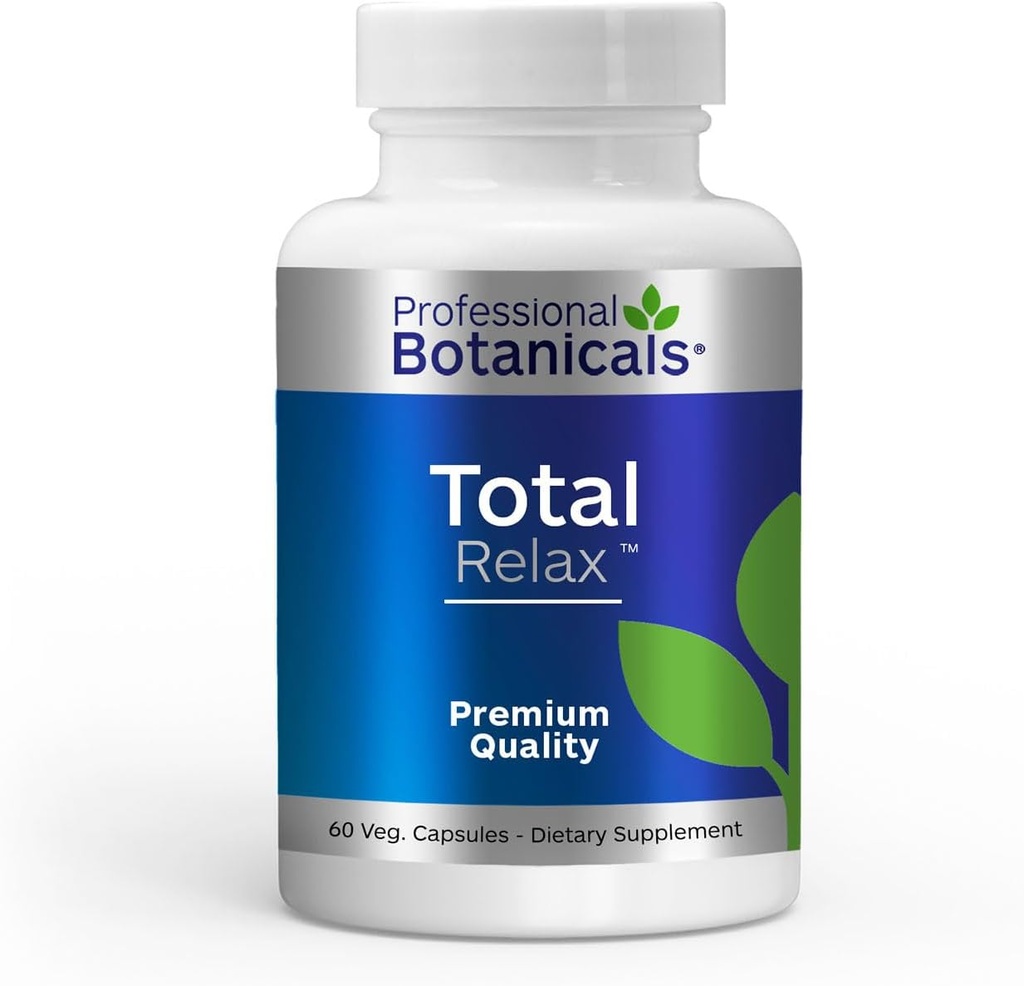 Professional Botanicals Total Relax Magnezu Suplement do Napięcia mięśniowego i Relaxation - 60 Kapsułek wegetariańskich