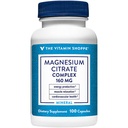Witamina Shoppe Magnezu Citrate Complex 160MG, Suplement mineralny, który wspiera kości, Zęby i produkcji energii (100 kapsułki)