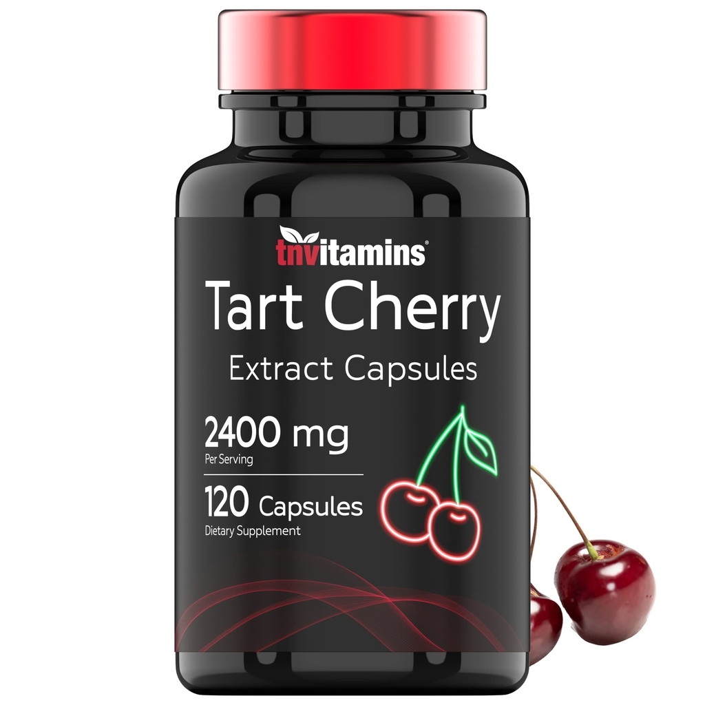 Tart Cherry Kapsułki (2400 MG - 120 Hrabia) 124; z Montmorency Cherry Extract 124; Zapewnia przeciwutleniacze, Antocyjaniny, & Phytonutrients Between 124; Tart Cherry for Sleep and More!