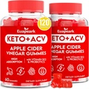 Jabłko Cydr Gummie ocet, Keto ACCV Gummie z probiotyki, Witamina B12 & Keto Wsparcie, 2000 mg ACV z matką na trawienie, Metabolizm, Cleanse & Detox Diet, Wegan, niski cukier, 120 Liczby