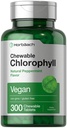 Horbäach Chlorophyll Pigułki do żucia 124; 300 Tabletki do żucia 124; Natural Peppermint Flavor 124; Wegan, Non-GMO & Gluten