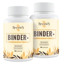 Detox Binder Supplement - Aktywowany Węgiel, Zeolit, Bentonit Clay, Thistle mleka, Mieszanki proteinowe - Wątroba & Gut, Max Wchłanianie, 180 Kapsułki wegańskie
