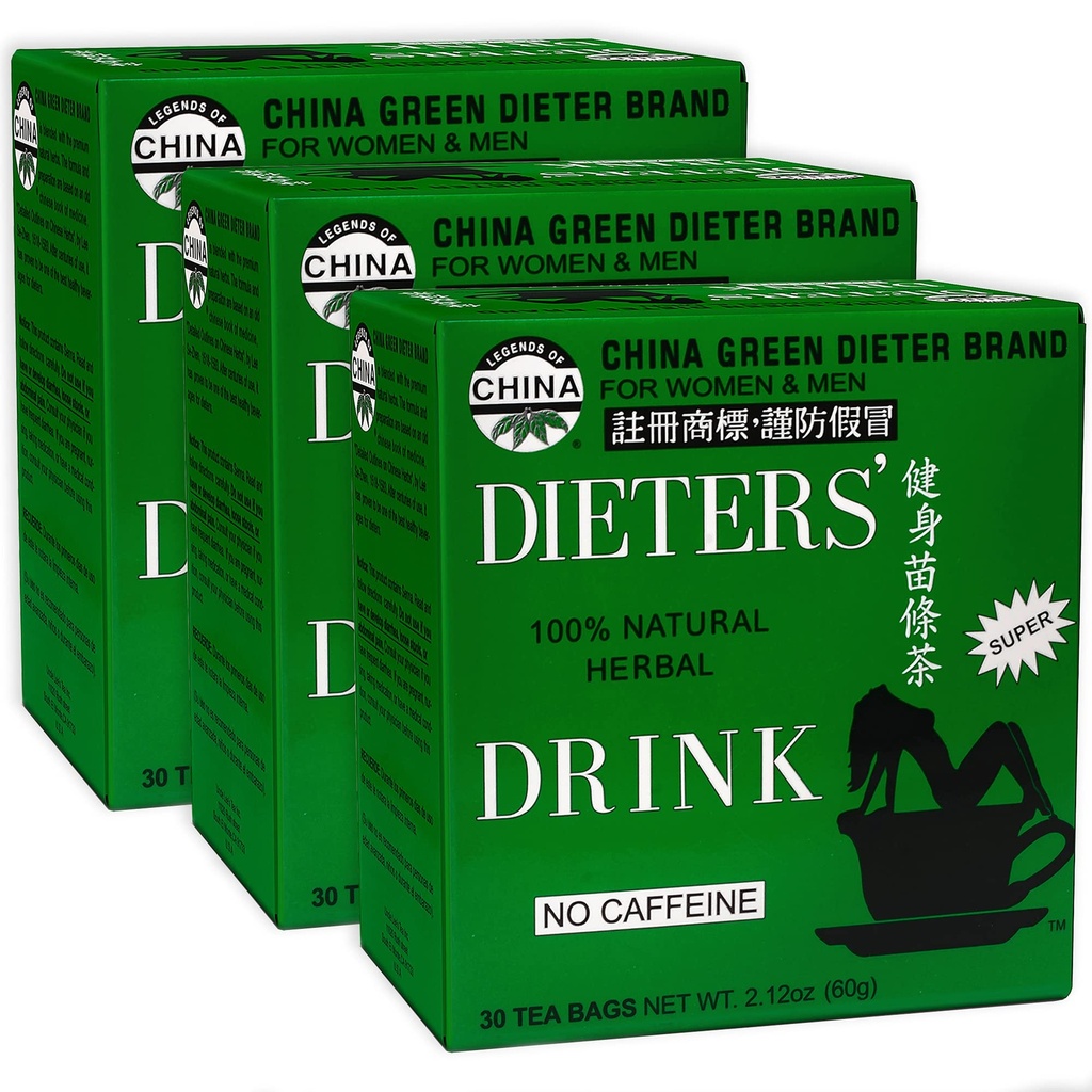 Uncle Lee 's Senna Tea 3- Pack - Green Dieter' s Drink, Coffeine- Free 100% Natural Herbal Detox & Pomocnicze, 30 Ct Każdy