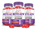 (3 Pack) Ultra Quick Keto ACV Gummies Extreme 2000MG Ultraquick Keto Gummies Jabłkowe cydr Sok buraczany w proszku B12 Vegan Non GMO 180 Gummys