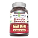 Amazing Nutrition Quercetin 800 Mg with Bromelain 165 Mg Veggie Capsules Supplement Equipment 124; Non-GMO Equipment 124; Gluten Free Equipment 124; Made in USA Equipment 124; Nadaje się dla wegetarian (60)