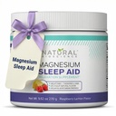 Magnez Sleep Night Time Powder - Magnezu Cytrate, Magnezu Glicynian z Melatoniny, L- Theanine i GABA Sleep Aid, Natural Sleep Supplement, Wegan, Gluten- Free, Malina Lemon Flavor