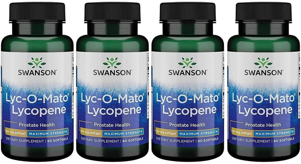 Swanson Supersiła LYC- O- Mato Lycopene 40 Miligramy 60 Sgels (4 opakowania)