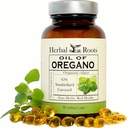 Herbal Roots Oil of Oregano - Made from Mediterranean Oregano Oil - 90 Easy to Swallow Softgel Capsules - Extra Strength 150mg