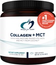 Designs for Health Collagen + MCT, Unflavored - Zhydrolizowane Grass- Fed Collagen Peptydes z MCT Oil Powder do promowania mentalnej ostrości, Trwała energia, Skóra i Gut Health (30 Służenie)