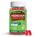 Glucynian magnezu 600 mg dla kobiet i mężczyzn, z magnezem L- Threonian 300 mg, CoQ10 i czarny pieprz, Wegan (60 Hr)