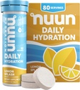 Nuun Codzienne tabletki Electrolyte z magnezem, Wapń, Potas, Chlorek i Sód, Gluten wolny, Cukier wolny, & Wegan, Lemon Splash Flavor, 8 Pack (80 Servings Total)