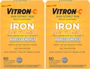 Vitron- c Wysoka moc Żelaza Suplement tabletki 60 Ct (Opakowanie po 2)
